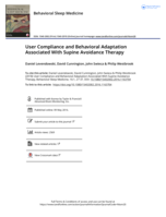 User Compliance and Behavioral Adaptation Associated With Supine Avoidance Therapy