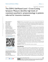 The DSM-5 Self-Rated Level 1 Cross-Cutting Symptom Measure identifies high levels of coexistent psychiatric symptomatology in patients referred for insomnia treatment