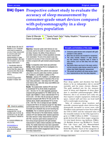 Prospective cohort study to evaluate the accuracy of sleep measurement by consumer-grade smart devices compared with polysomnography in a sleep disorders population
