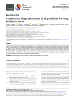Australasian Sleep Association 2024 guidelines for sleep studies in adults