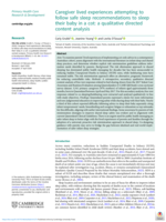 Caregiver lived experiences attempting to follow safe sleep recommendations to sleep their baby in a cot: a qualitative directed content analysis