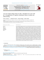 “It's one of those things where it's like, I shouldn't do it, but I still do”: An application of cognitive dissonance theory to phone use while driving