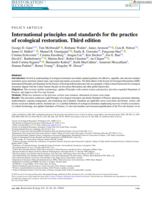 International principles and standards for the practice of ecological restoration. Third edition