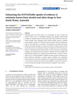 Enhancing the SUSTAINable uptake of evidence to minimise harms from alcohol and other drugs in New South Wales, Australia