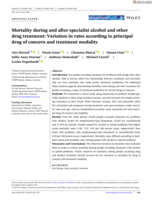 Mortality during and after specialist alcohol and other drug treatment: Variation in rates according to principal drug of concern and treatment modality