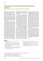 Methodological and statistical considerations in alcohol policy evaluation