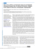Short-Term Effects of Optically Induced and Digitally Simulated Myopic Blur on Retinal Perfusion: Insights From Optical Coherence Tomography Angiography