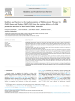 Enablers and barriers to the implementation of Multisystemic Therapy for Child Abuse and Neglect (MST-CAN) into the routine delivery of child protection services in New South Wales, Australia