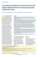 The quality and effectiveness of interventions that target multiple risk factors among young people: a systematic review