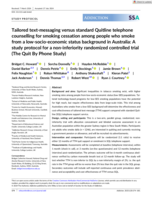 Tailored text-messaging versus standard Quitline telephone counselling for smoking cessation among people who smoke from a low-socio-economic status background in Australia: A study protocol for a non-inferiority randomized controlled trial (The Quit By Phone Study)