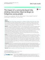The impact of a community-based risky drinking intervention (Beat da Binge) on Indigenous young people Health behavior, health promotion and society