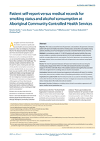 Patient self‐report versus medical records for smoking status and alcohol consumption at Aboriginal Community Controlled Health Services