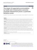 The impact of supported accommodation on health and criminal justice outcomes of people released from prison: a systematic literature review