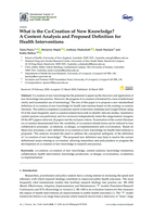 What is the Co-Creation of New Knowledge? A Content Analysis and Proposed Definition for Health Interventions