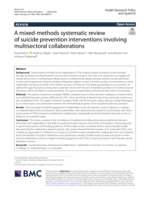 A mixed-methods systematic review of suicide prevention interventions involving multisectoral collaborations