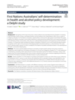 First Nations Australians' self-determination in health and alcohol policy development: a Delphi study