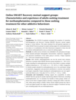 Online SMART Recovery mutual support groups: Characteristics and experience of adults seeking treatment for methamphetamine compared to those seeking treatment for other addictive behaviours
