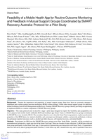 Feasibility of a Mobile Health App for Routine Outcome Monitoring and Feedback in Mutual Support Groups Coordinated by SMART Recovery Australia: Protocol for a Pilot Study