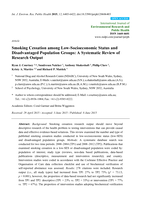 Smoking Cessation among Low-Socioeconomic Status and Disadvantaged Population Groups: A Systematic Review of Research Output
