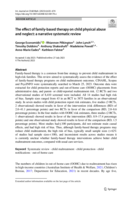 The effect of family-based therapy on child physical abuse and neglect: a narrative systematic review