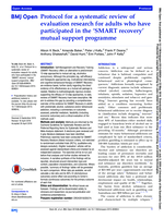 Protocol for a systematic review of evaluation research for adults who have participated in the "SMART recovery' mutual support programme