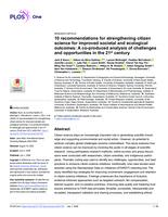 10 recommendations for strengthening citizen science for improved societal and ecological outcomes: A co-produced analysis of challenges and opportunities in the 21st century