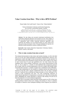 Value Creation from Data – Why is this a BPM Problem?