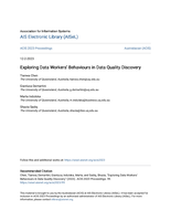 Exploring Data Workers’ Behaviours in Data Quality Discovery