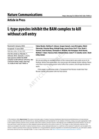 L-type pyocins inhibit the BAM complex to kill without cell entry