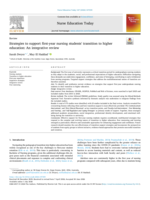 Strategies to support first-year nursing students' transition to higher education: An integrative review