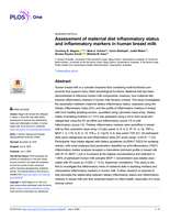 Assessment of maternal diet inflammatory status and inflammatory markers in human breast milk