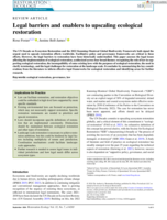 Legal barriers and enablers to upscaling ecological restoration