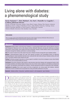 Living alone with diabetes: a phenomenological study