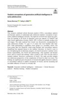 Student conceptions of generative artificial intelligence in early adolescence