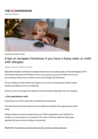8 tips to navigate Christmas if you have a fussy eater or child with allergies
