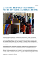 El trilema de la urna: anatomía del voto de derecha en la Colombia de 2026 [The "trilemma of the ballot box": anatomy of the right-wing vote in Colombia in 2026]