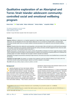 Qualitative exploration of an Aboriginal and Torres Strait Islander adolescent community-controlled social and emotional wellbeing program
