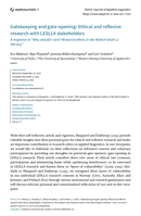 Gatekeeping and gate-opening: Ethical and reflexive research with LESLLA stakeholders: A response to "Why should I care? Research ethics in the field of adult L2 literacy"