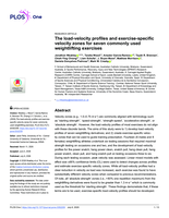 The load-velocity profiles and exercise-specific velocity zones for seven commonly used weightlifting exercises