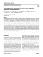 Missed opportunities to promote flourishing in cancer care: a brief examination of multiple myeloma