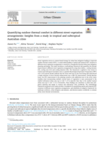 Quantifying outdoor thermal comfort in different street vegetation arrangements: Insights from a study in tropical and subtropical Australian cities