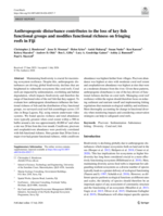 Anthropogenic disturbance contributes to the loss of key fish functional groups and modifies functional richness on fringing reefs in Fiji