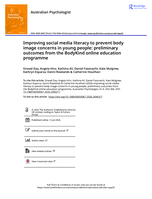 Improving social media literacy to prevent body image concerns in young people: preliminary outcomes from the BodyKind online education programme