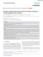 Beyond Coding: Balancing Interpretive Depth and Rigour in Ethnographic Data Analysis