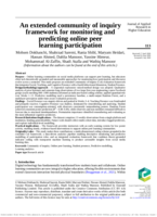 An extended community of inquiry framework for monitoring and predicting online peer learning participation