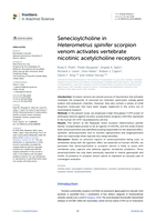 Senecioylcholine in Heterometrus spinifer scorpion venom activates vertebrate nicotinic acetylcholine receptors