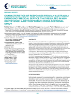 Characteristics of Responses from an Australian Emergency Medical Service that Resulted in Non-Conveyance: A Retrospective Cross-Sectional Study