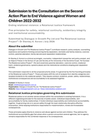 Submission to the Consultation on the Second Action Plan (National Plan to End Violence against Women and Children 2022–2032)