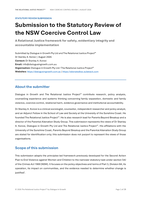 Submission to the Statutory Review of the NSW Coercive Control Law