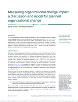 Measuring organizational change impact: a discussion and model for planned organizational change